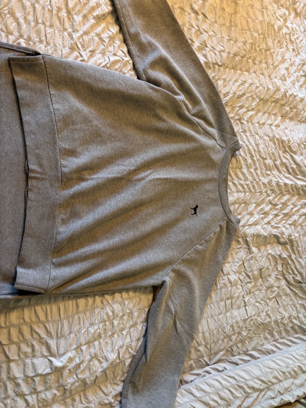 PINK Victoria's Secret Gray Crewneck Sweatshirt with Dog Logo